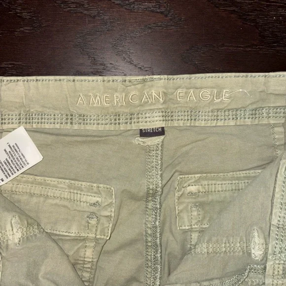 AE Green Straight Leg Cargo Pants - Picture 4 of 5